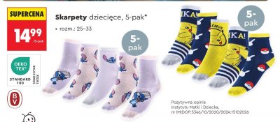 Skarpety dziecięce, 5-pak promocja w Biedronka