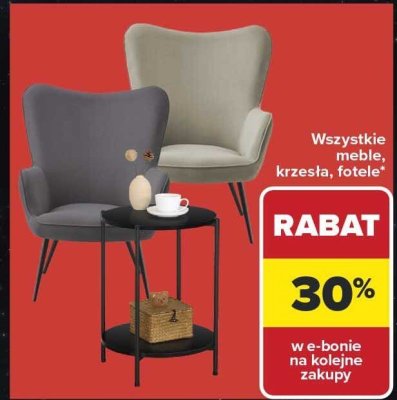 Meble, krzesła, fotele różne rodzaje promocja w Carrefour