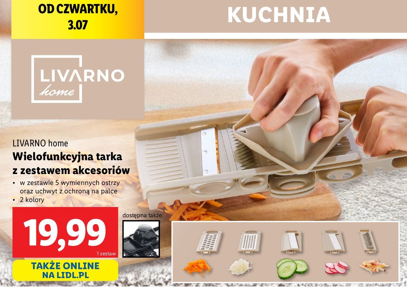 Tarka wielofunkcyjna z akcesoriami LIVARNO HOME promocja w Lidl