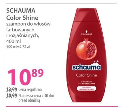 Szampon SCHAUMA Color Shine promocja w Hebe