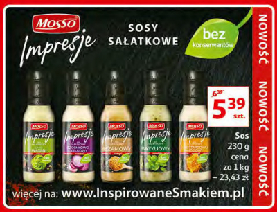Sos sezamowy Mosso impresje promocja