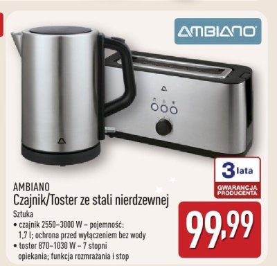 Czajnik ze stali nierdzewnej promocja w Aldi