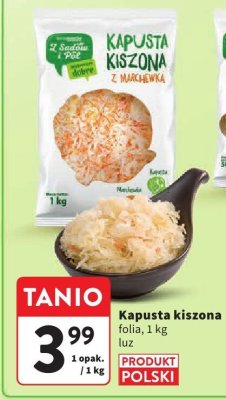 Kapusta kiszona folia Z SADÓW I PÓL luz promocja w Intermarche