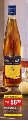 Metaxa 5* 38% 700 ml promocja w Biedronka