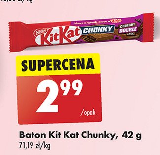 Baton KITKAT CHUNKY DOUBLE CARAMEL promocja w Biedronka