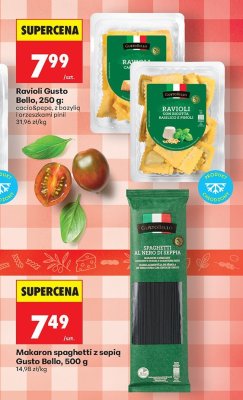 Makaron spaghetti z sepią Gusto Bello promocja w Biedronka
