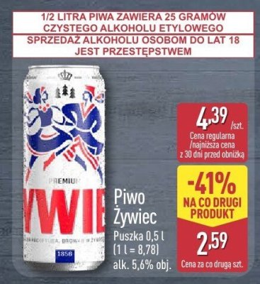 Piwo Żywiec promocja w Aldi