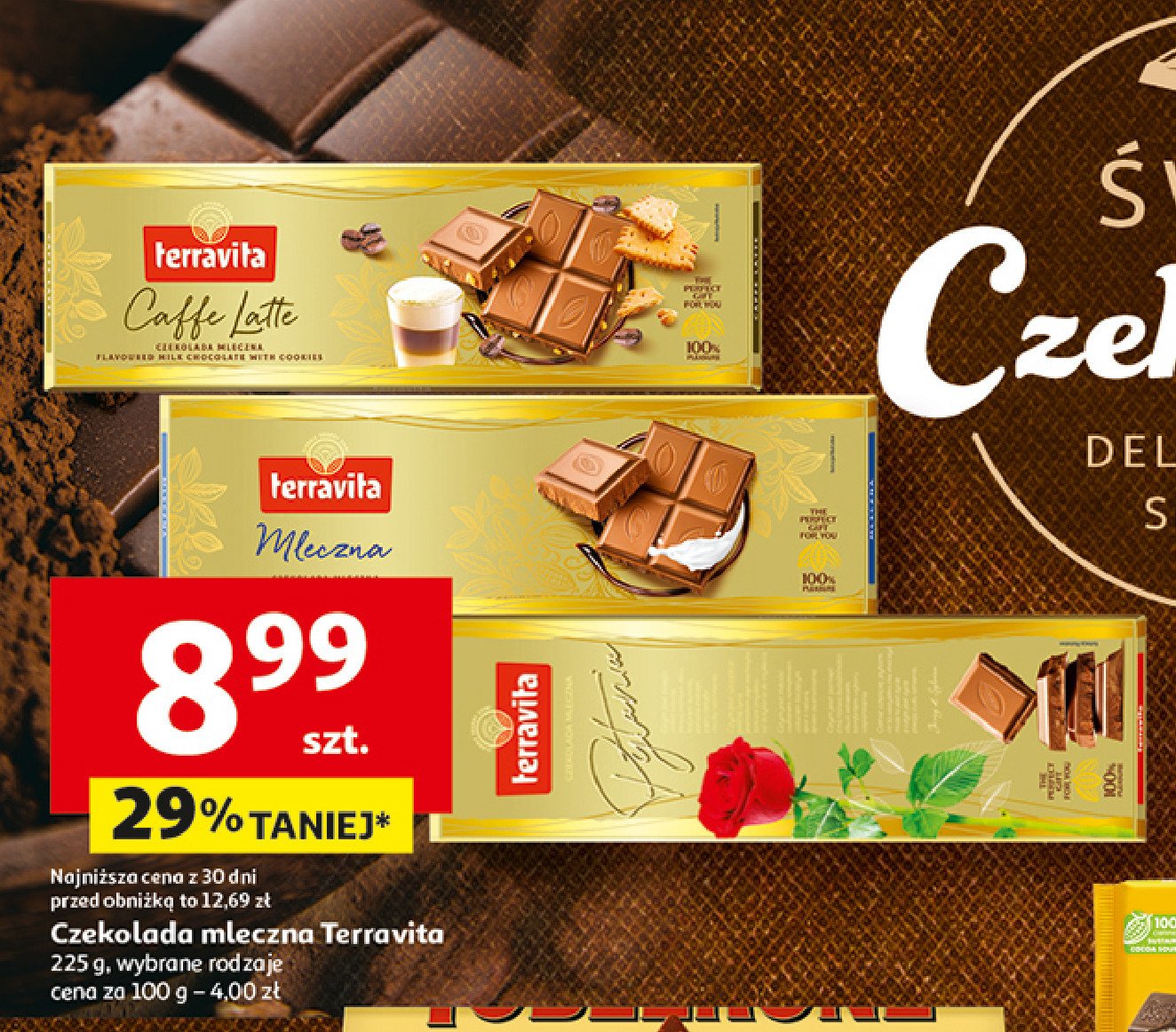 Czekolada mleczna caffe latte Terravita promocja w Auchan