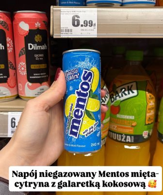 Napój niegazowany mięta-cytryna promocja w Intermarche