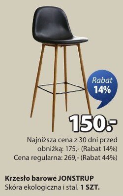 Krzesło barowe JONSTRUP promocja w Jysk