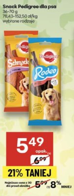 Przysmak dla psa Pedigree Schmackos/Rodeo promocja w Delikatesy Centrum