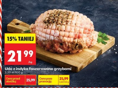 Udo z indyka faszerowane grzybami promocja w Biedronka