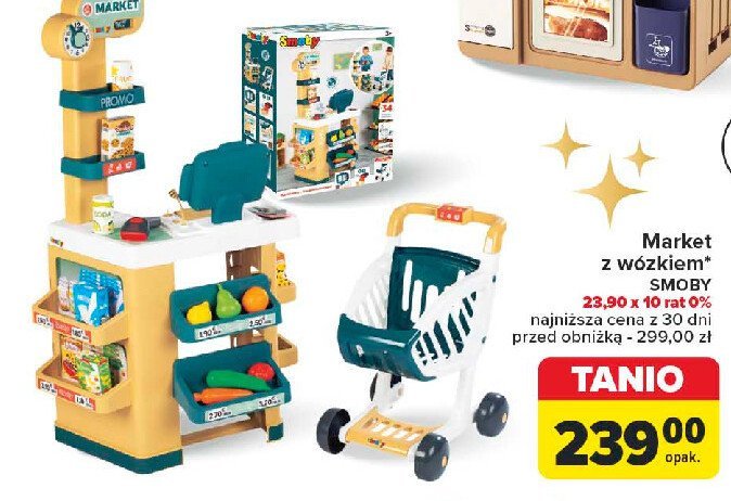 Market z wózkiem Smoby promocja w Carrefour