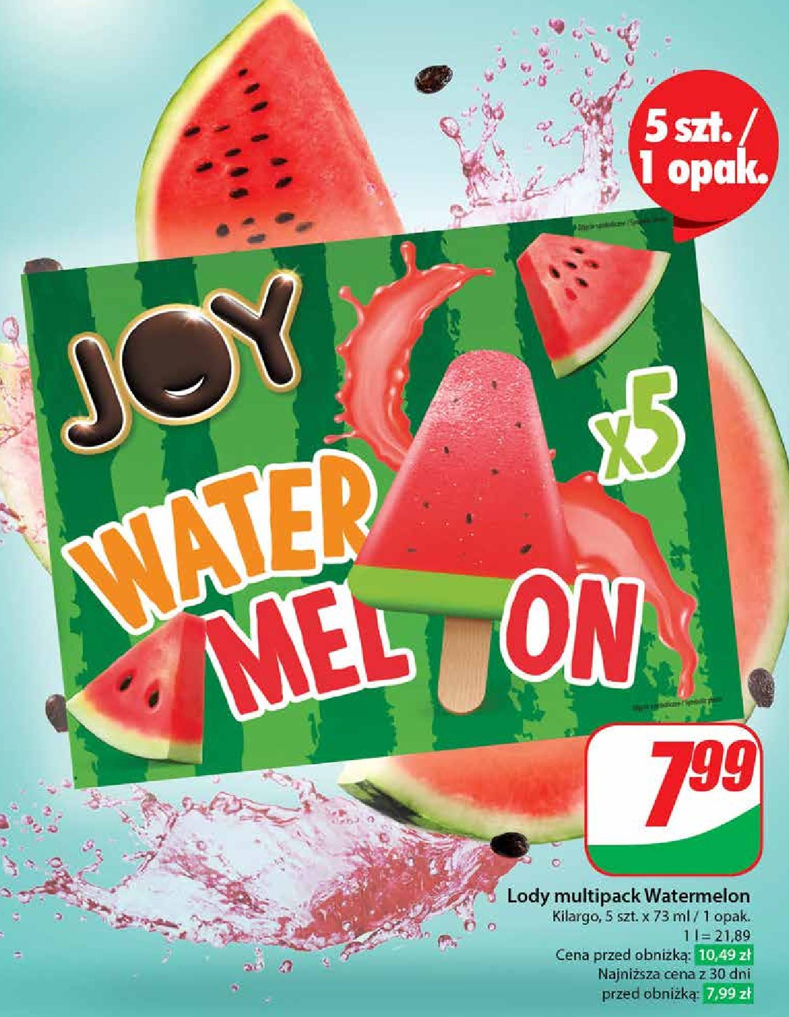 Lody joy watermelon promocja