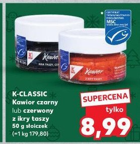 Kawior z ikry taszy czerwony K-classic promocja w Kaufland