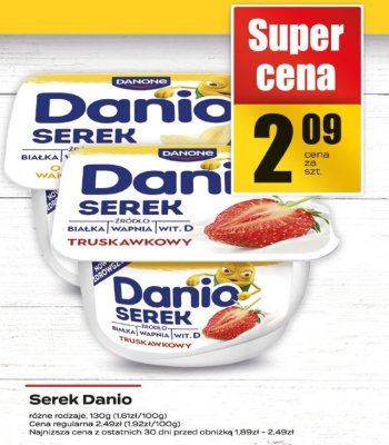 Serek Danio promocja w Supeco