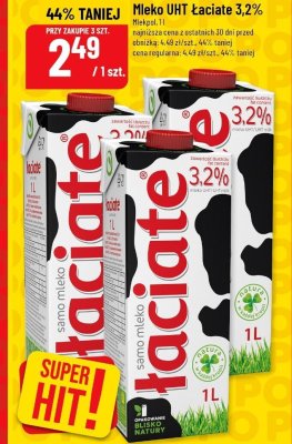 Mleko UHT Łaciate 3,2% promocja w POLOmarket