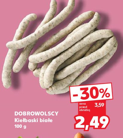Kiełbaski białe cienkie Dobrowolscy promocja