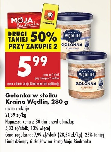 Golonka z chrzanem Kraina wędlin promocja w Biedronka