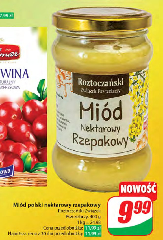 Miód rzepakowy Roztoczański związek pszczelarzy promocja