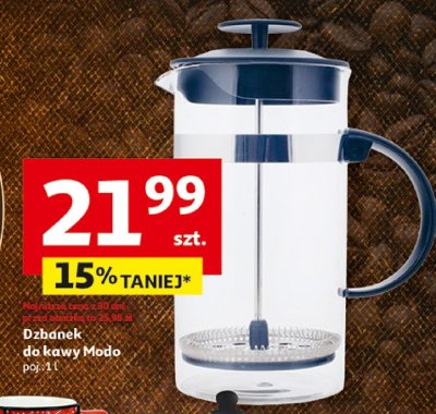Dzbanek do kawy Modo 1L promocja w Auchan