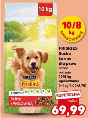 Karma dla psów Friskies sucha różne rodzaje promocja w Kaufland