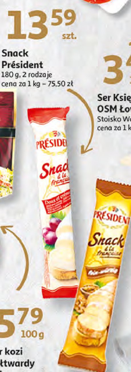 Ser snack orzechowy President promocja