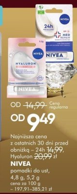 Pomadka do ust Nivea Hyaluron promocja w Super-Pharm