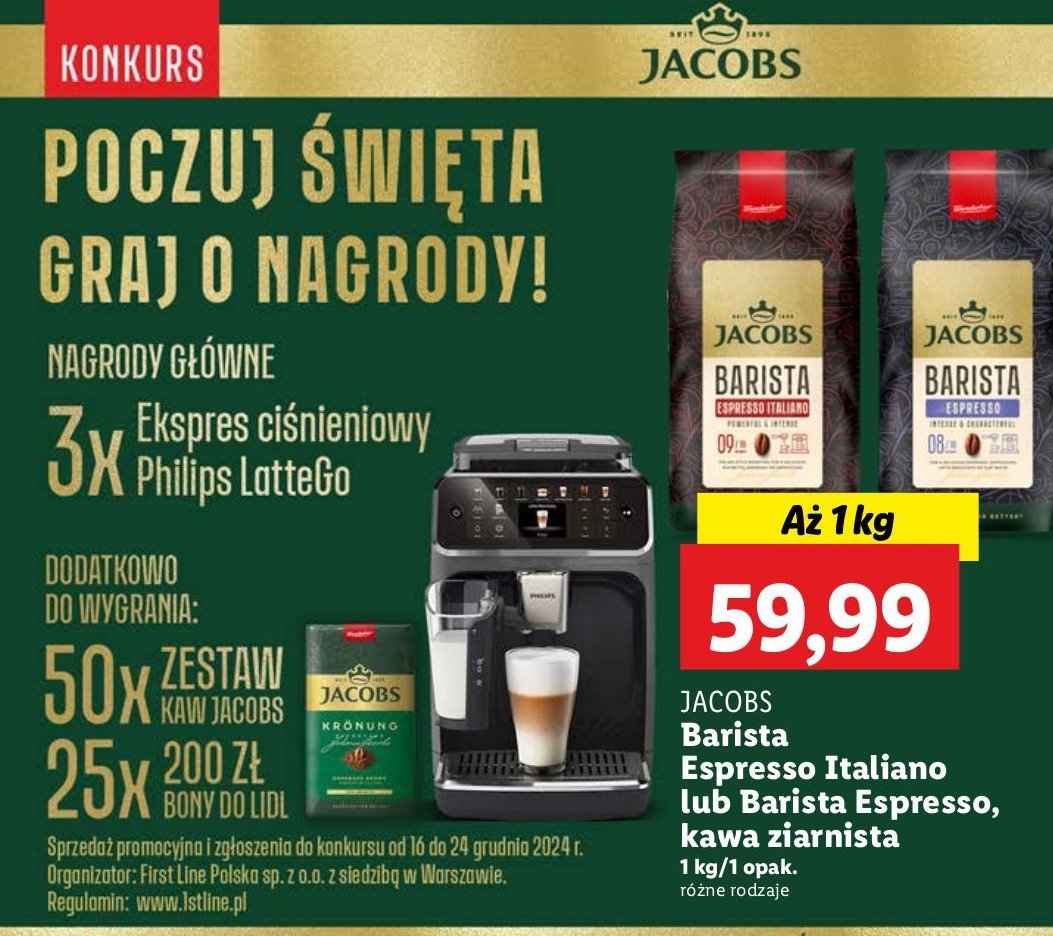 Kawa Jacobs barista editions espresso italiano promocja w Lidl