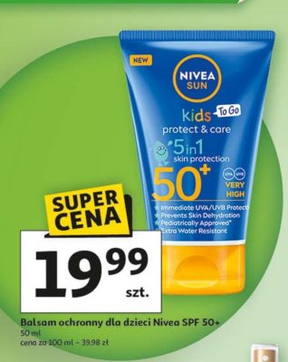 Mleczko do opalania dla dzieci spf 50+ Nivea sun kids promocja
