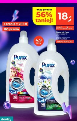 Żel do prania Purox Color 4,9l promocja w Dealz