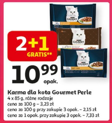 Karma dla kota fileciki w smakowitym sosie z kurczakiem i wołowiną Purina gourmet perle promocja