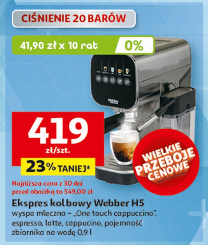 Ekspres kolbowy h5 Webber promocja w Auchan