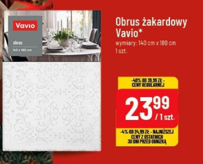 Obrus żakardowy 140x180 cm promocja w POLOmarket