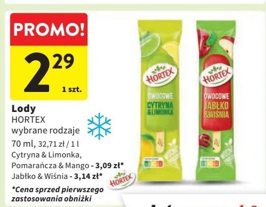 Lody pomarańcza-mango Hortex promocja