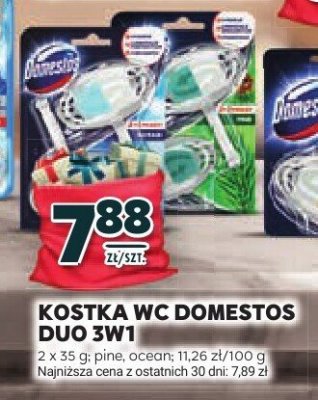 Kostka WC Domestos Duo 3w1 ocean, pine, ocean promocja w Stokrotka