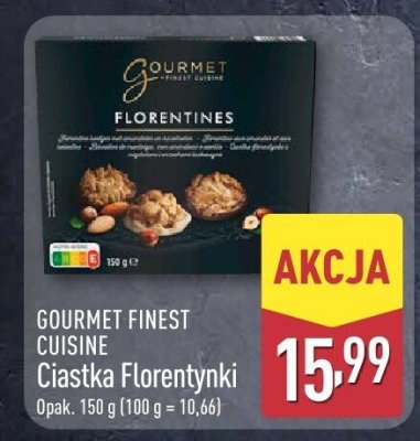 Ciastka Florentynki GOURMET FINEST CUISINE promocja w Aldi