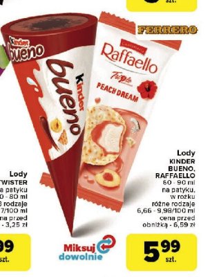 Ro偶ek Kinder bueno white promocja