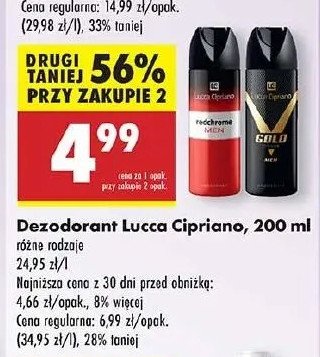 Dezodorant Lucca cipriano red chrome promocja