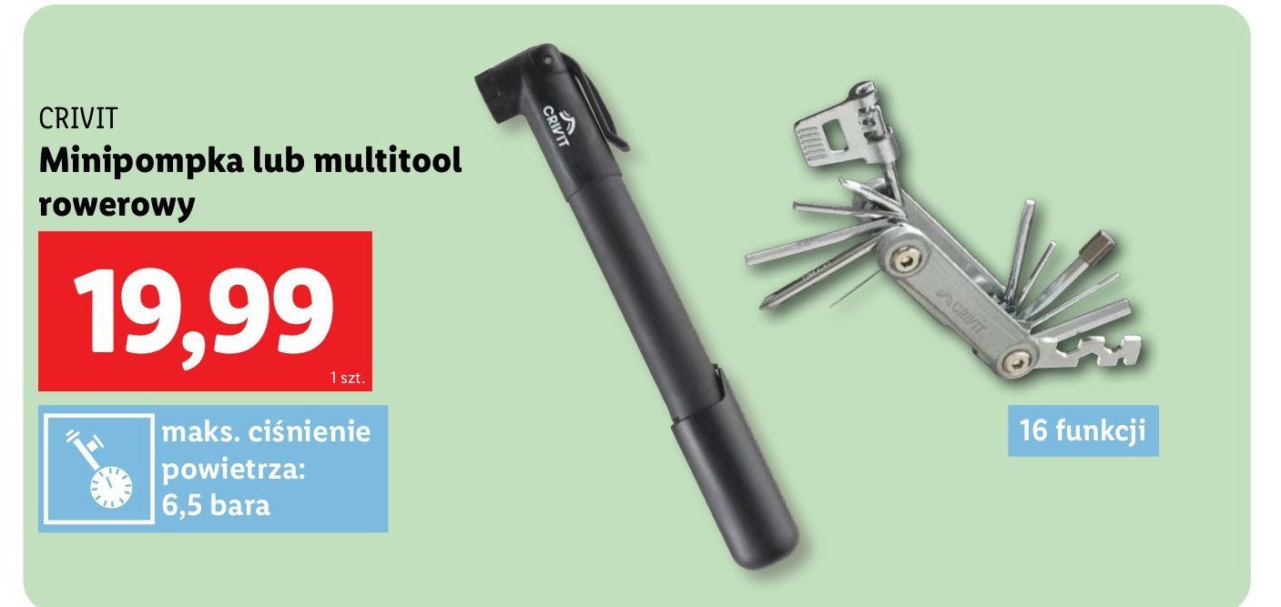 Multitool rowerowy Crivit promocja