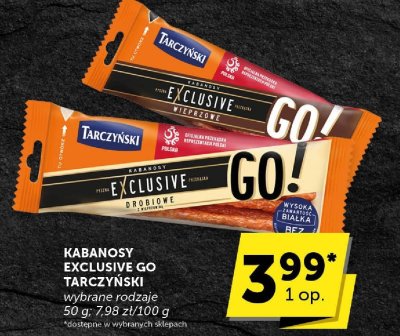 Kabanosy Exclusive Go Tarczyński wybrane rodzaje promocja w Groszek