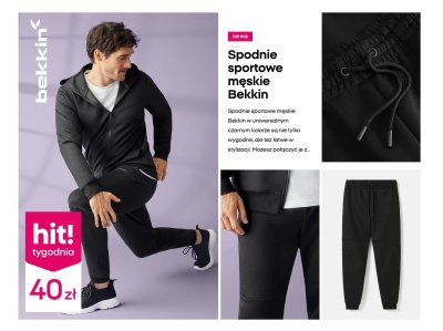 Spodnie sportowe męskie  promocja w Pepco