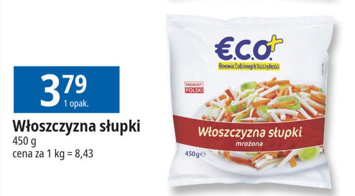 Włoszczyzna słupki Eco+ promocja w Leclerc