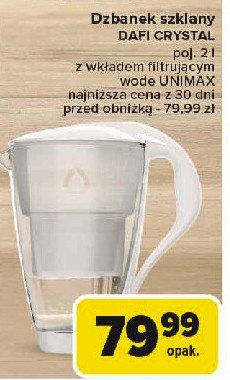 Zestaw dzbanek filtruj膮cy crystal led 2 l bia艂y + wk艂ad standard classic 1 szt Dafi promocja