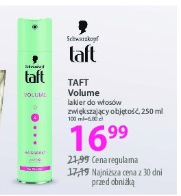 Lakier do włosów ultra strong Taft volume promocja