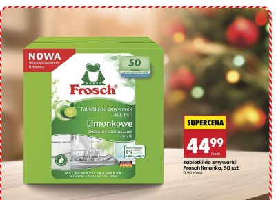 Tabletki do zmywarki Frosch limonka 50 szt. promocja w Biedronka