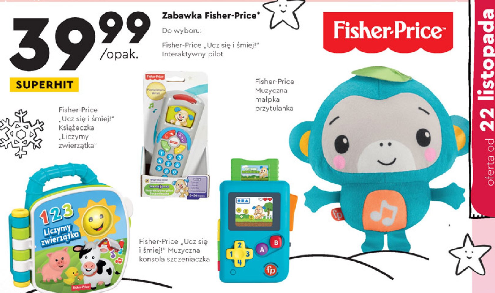 Muzyczna ma艂pka przytulanka Fisher-price promocja