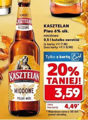 Piwo Miodowe 0,5l  promocja w Kaufland