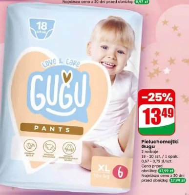 Pieluchomajtki 2 rodzaje 18 - 20 szt.  promocja w Dino