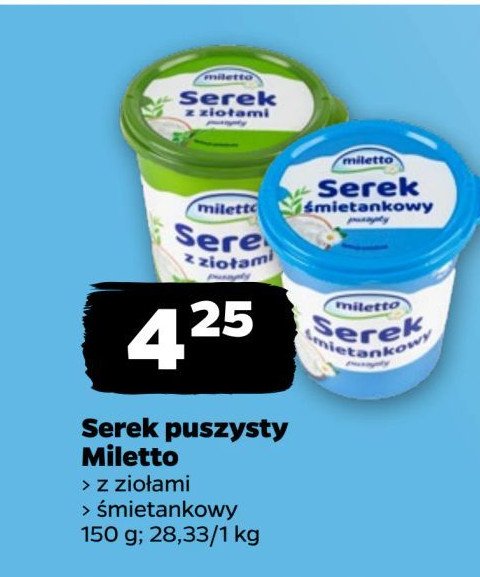 Serek puszysty z ziołami Miletto promocja